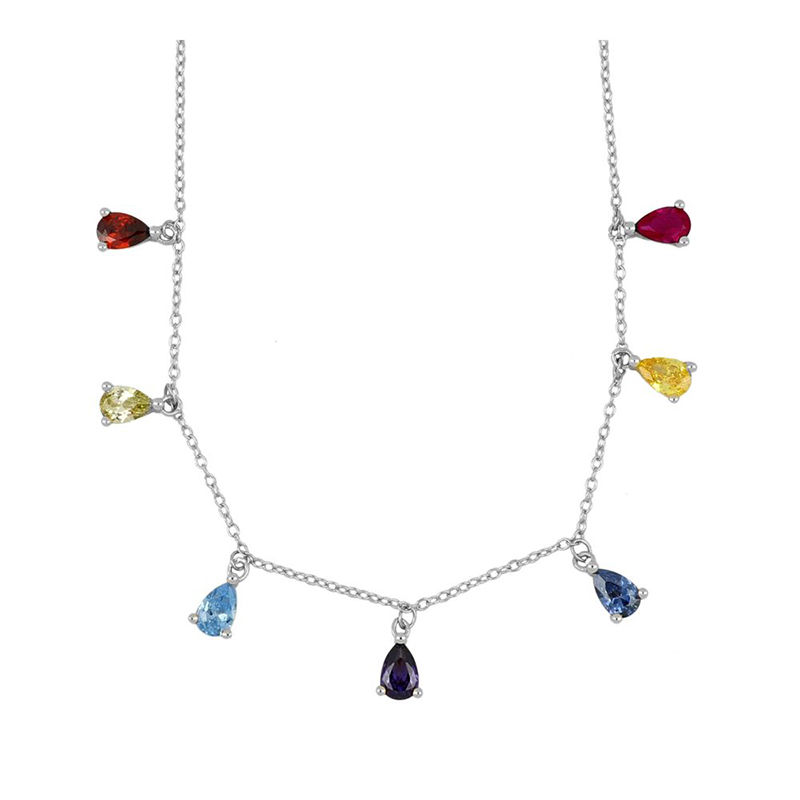 Thumbnail: 925 Sterling Silver Clavicle Chain Star Moon Romantic Valentine's Day Gift Neckl