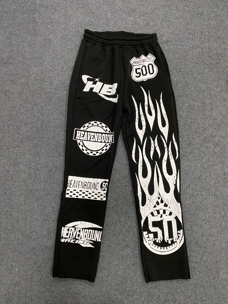 Thumbnail: Waist pants with drawstring design, high street trendy brand loose fitting hoode
