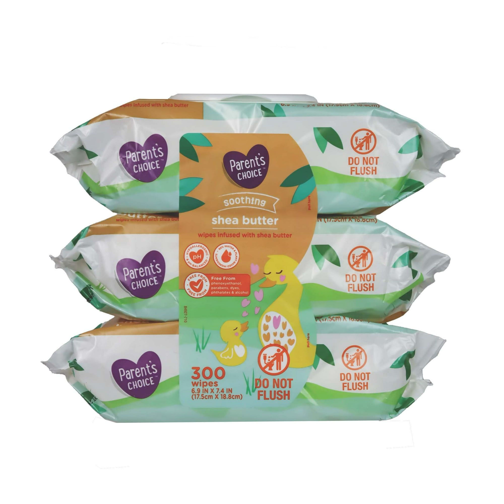 Soothing Shea Butter Baby Wipes – 300 Count, Hypoallergenic, Moisturizing, Alcoh