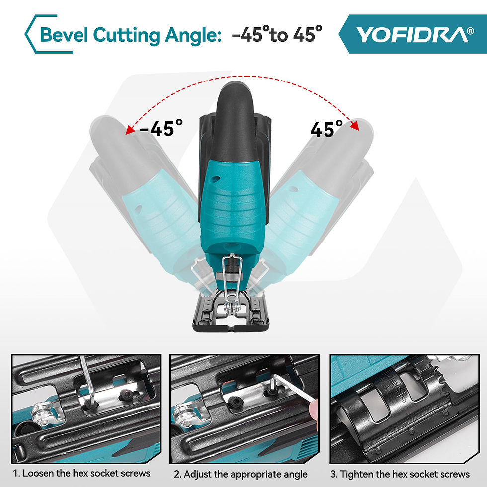 Thumbnail: YOFIDRA 3800RPM Brushless Electric JigSaw 12 Blade Infrared Laser Wireless Curve
