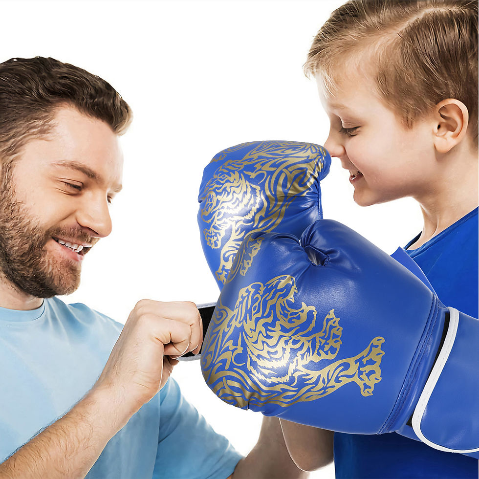 Thumbnail: Adults Boxing Gloves Breathable PU Leather Fighting Gloves Kids Boxing Training 