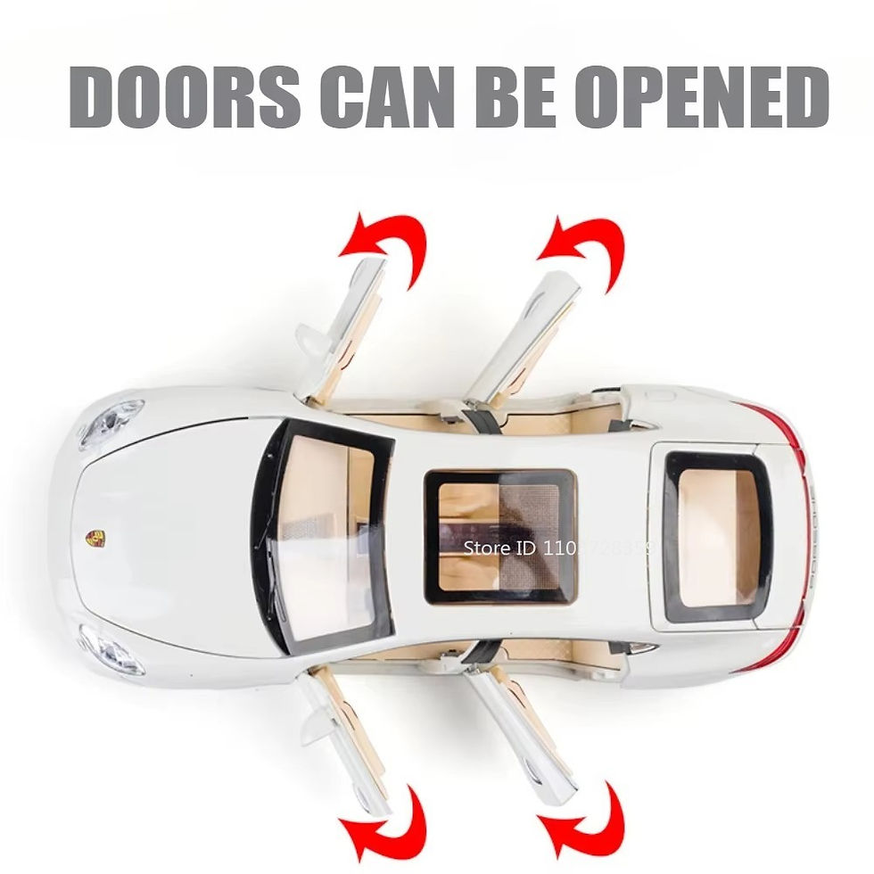 Thumbnail: 1:24 Scale Panamera Miniature Car Model Toys Alloy Diecast with 6 Doors Opened P