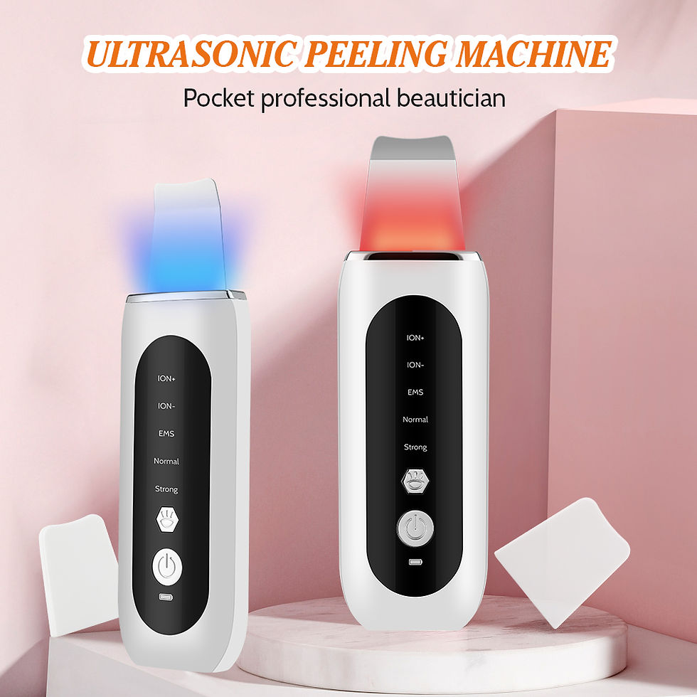 Thumbnail: LED EMS Ultrasonic Skin Scrubber Face Spatula Peeling Machine + Facial Tester Na