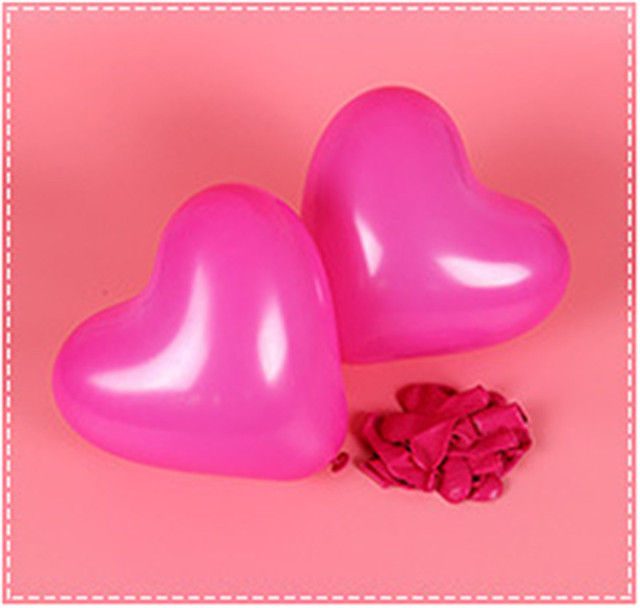 Thumbnail: 10Pc 10Inch Pink White Red Heart Shaped Latex Balloons Wedding Marriage Birthday