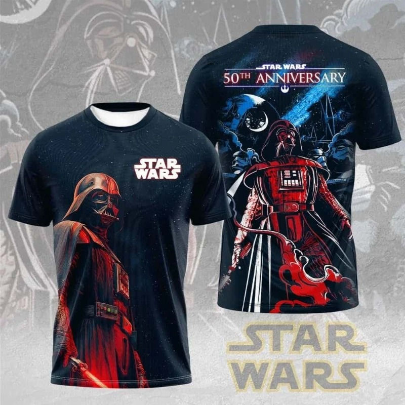Thumbnail: Star Wars 50th Anniversary T-shirt - Men's and Women's Kids Casual Party and The