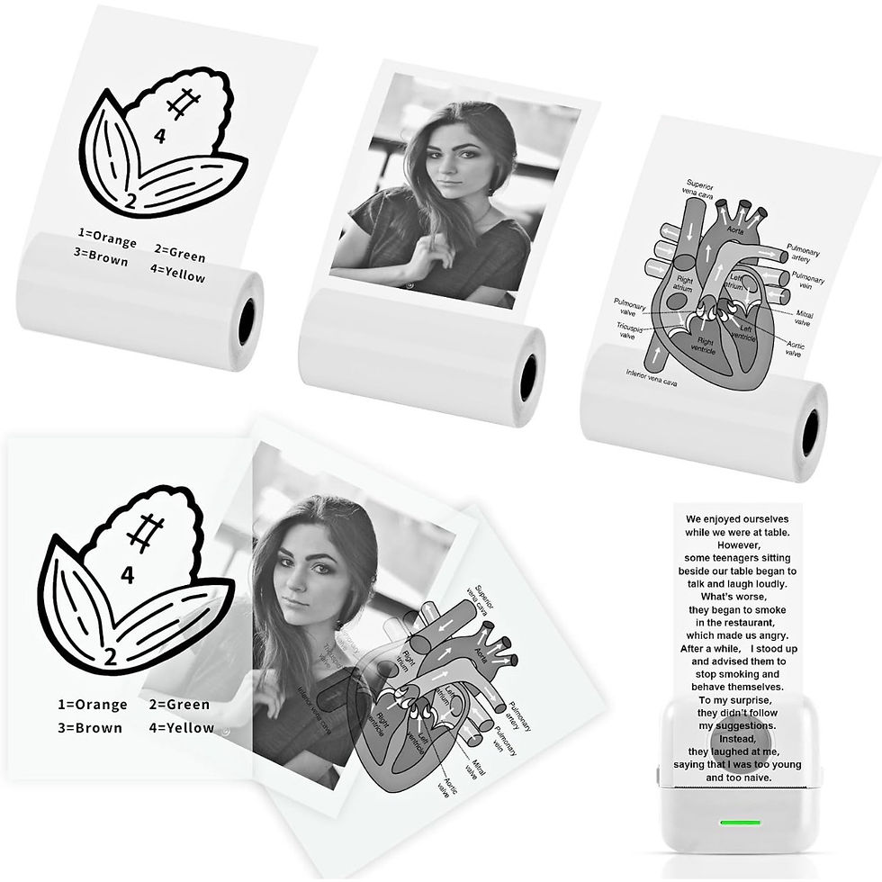 Thumbnail: Mini Thermal Transparent Sticky Color On Clear Self-Adhesive Paper 57x25mm Used 