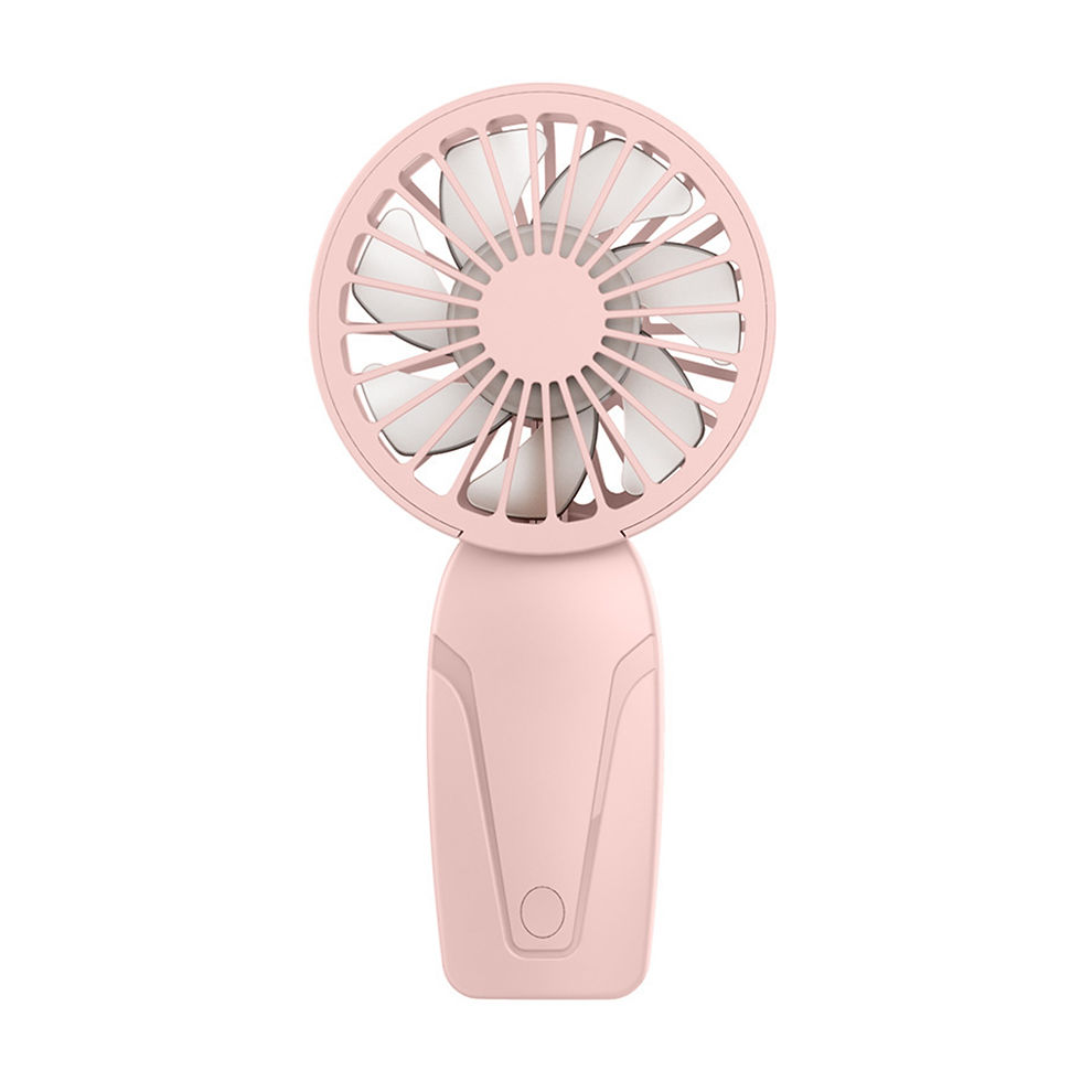 Thumbnail: Portable Handheld Small Fan ABS Lightweight Cute Appearance USB Rechargeable Min