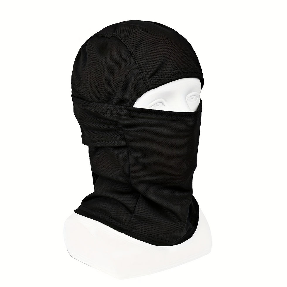 Thumbnail: 6pcs/1pc Solid Color Ski Mask for Men & Women, Balaclava Face Cover for Outdoor 
