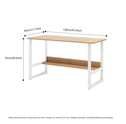 Thumbnail: Wooden Computer Desk With Storage Rack