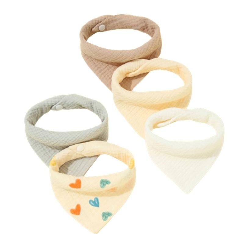 Thumbnail: Baby Burp Cloth Teething Bib Gauze-Cloth High Absorb Bandannas Bib Breathable Nu
