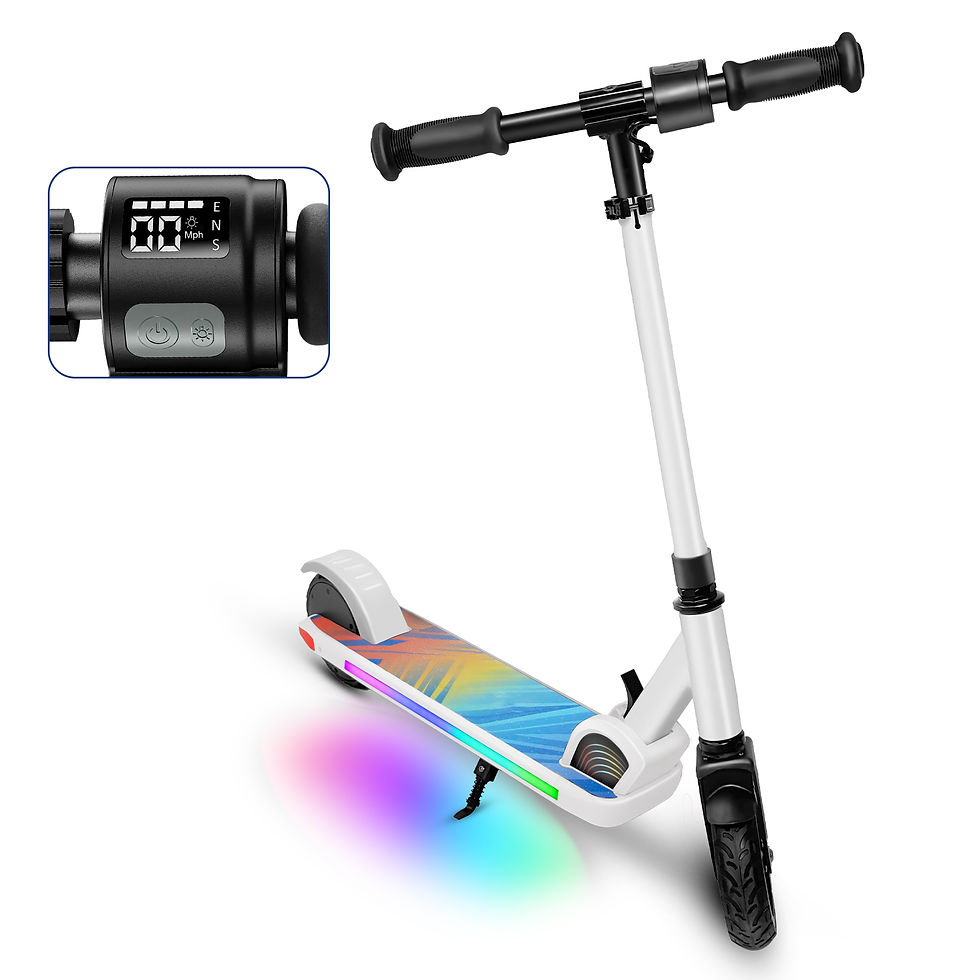 Thumbnail: Kids Electric Scooter for Ages 6-14,150W Motor,4 Adjustable Height&Speed,LED Dis