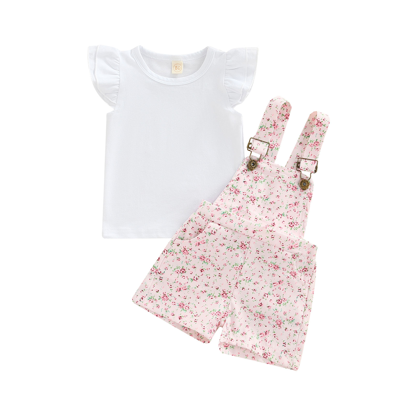 Kids Clothes Girls Summer Outfits Children Clothing Short Sleeve Round Neck Tops