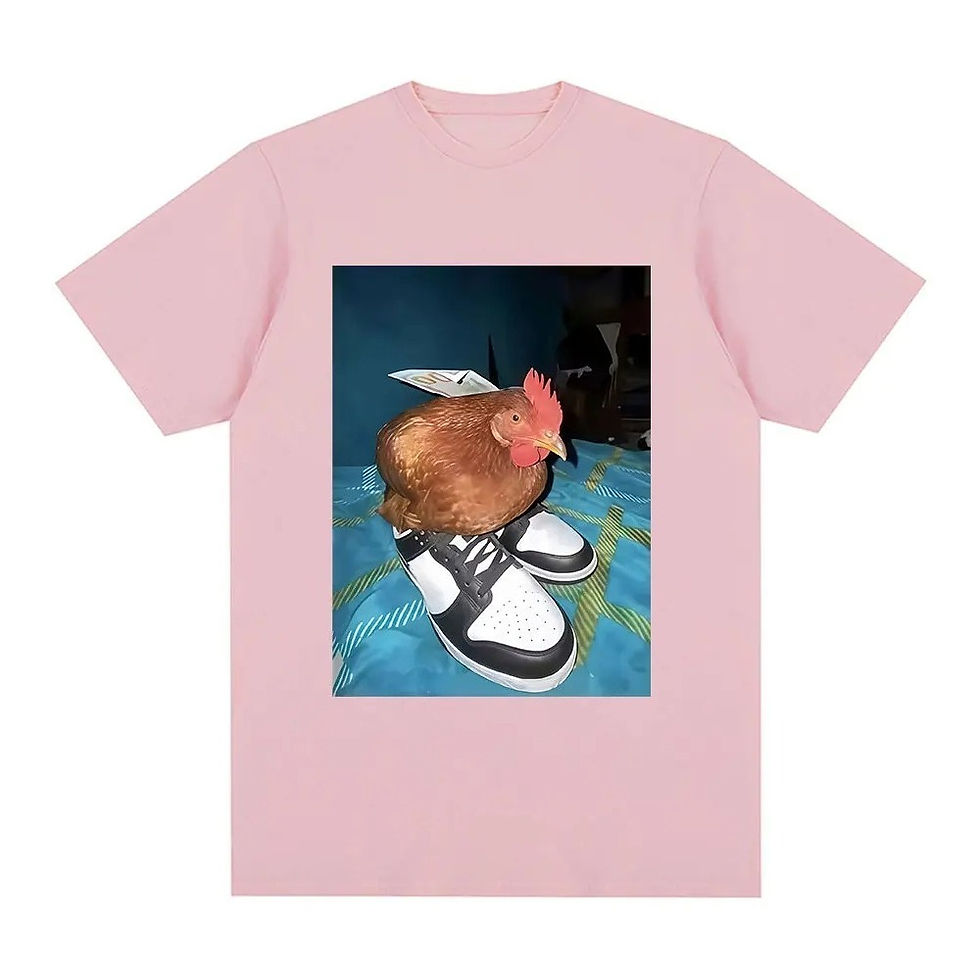 Thumbnail: Funny Dripped Out Chicken T Shirt Men Women Chicken with Shoes Print T-shirts Ha