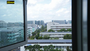 image of a photo shot from window to try out focal length for camera lenses