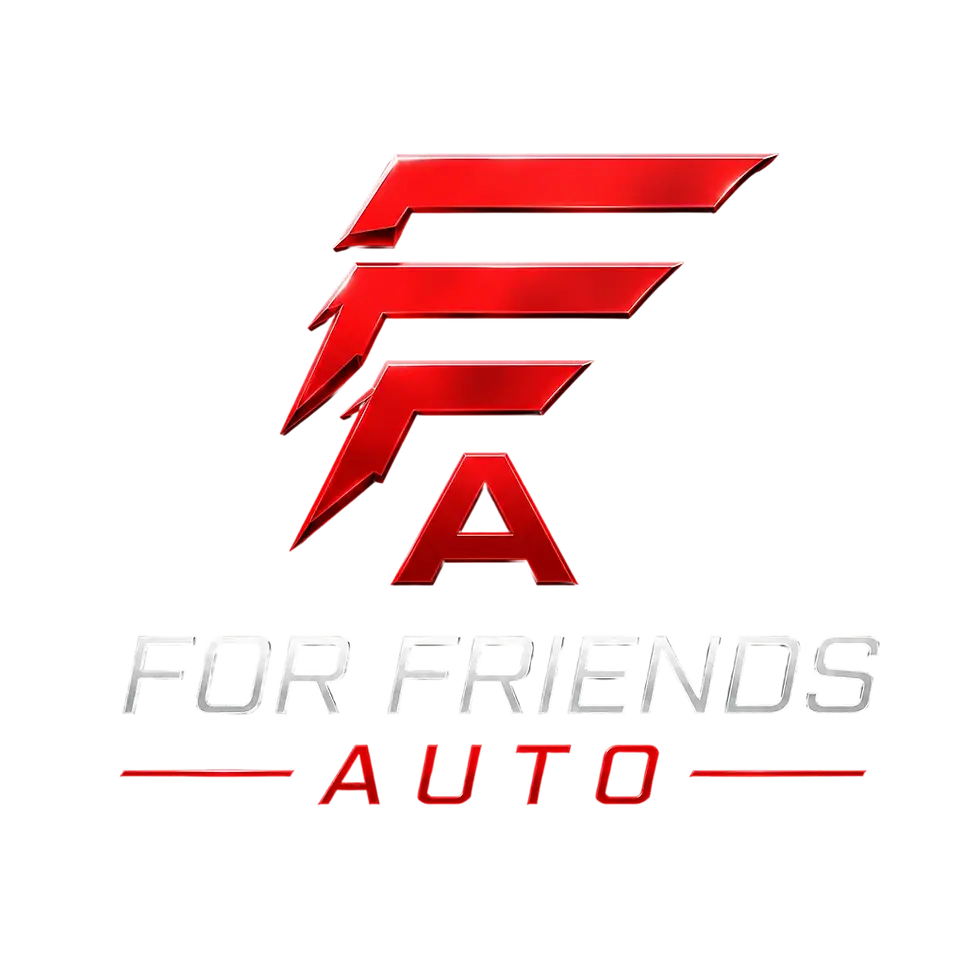 For Friends Auto red and silver automotive service logo