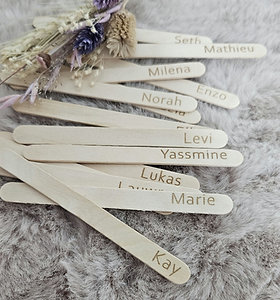 Stokjes met naam