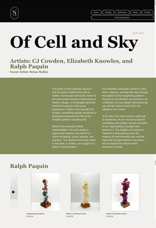 Ralph Paquin’s Gene Columns Featured in “Of Cell and Sky” at Sims Contemporary NYC