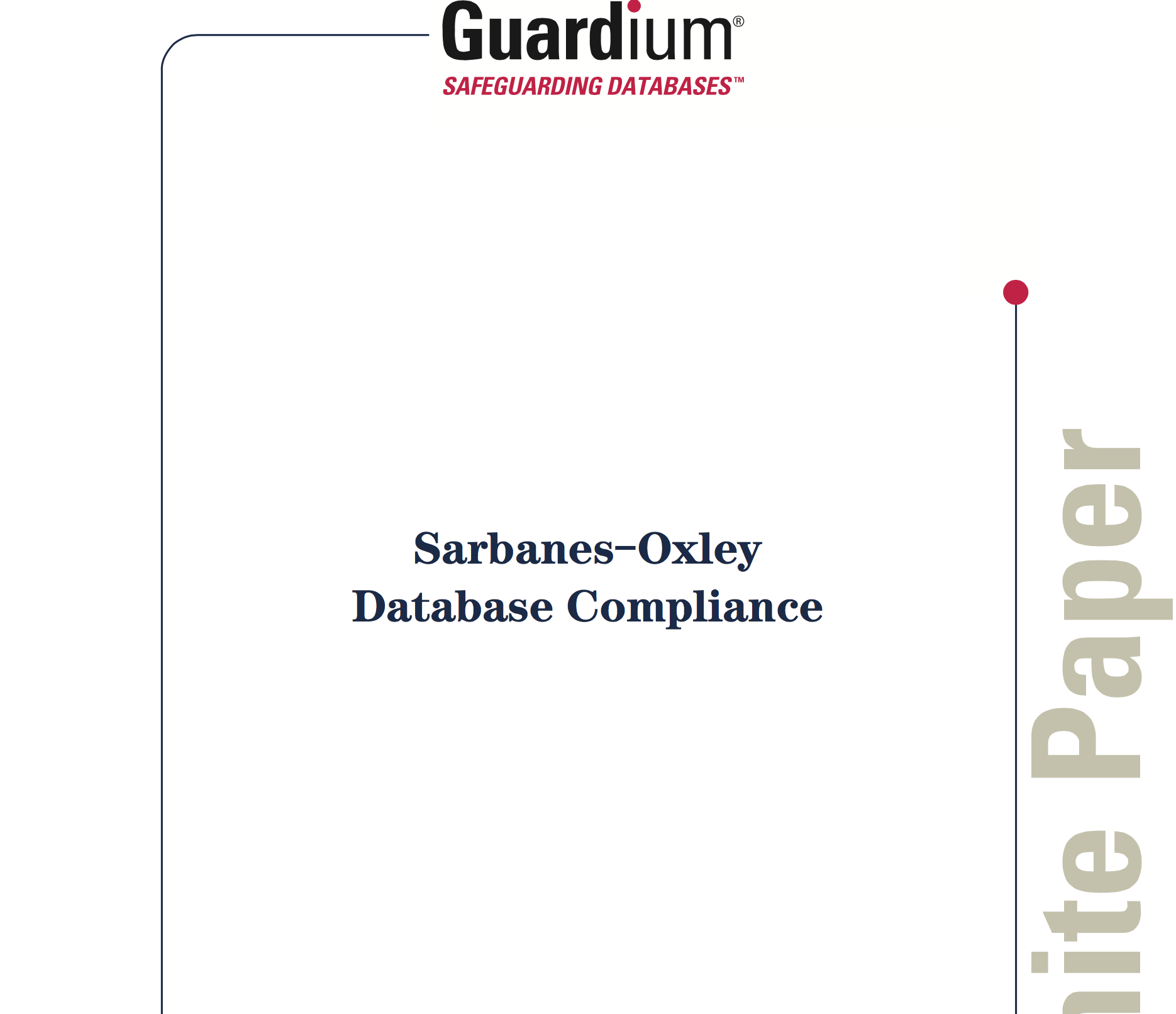Guardium White Paper on SOX