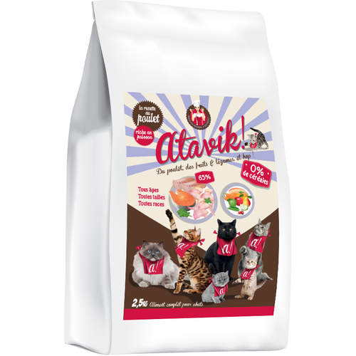 Atavik chat Poulet riche en poisson