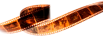 Color negative on a plain background