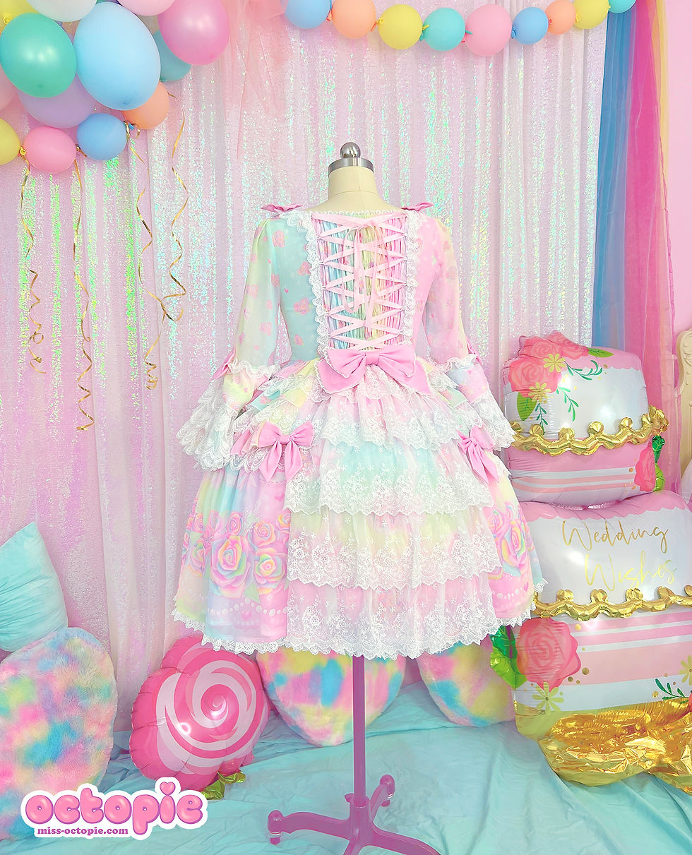 Thumbnail: B Grade / Sparkle Rose Princess Special OP Lolita Dress Set / ready to ship