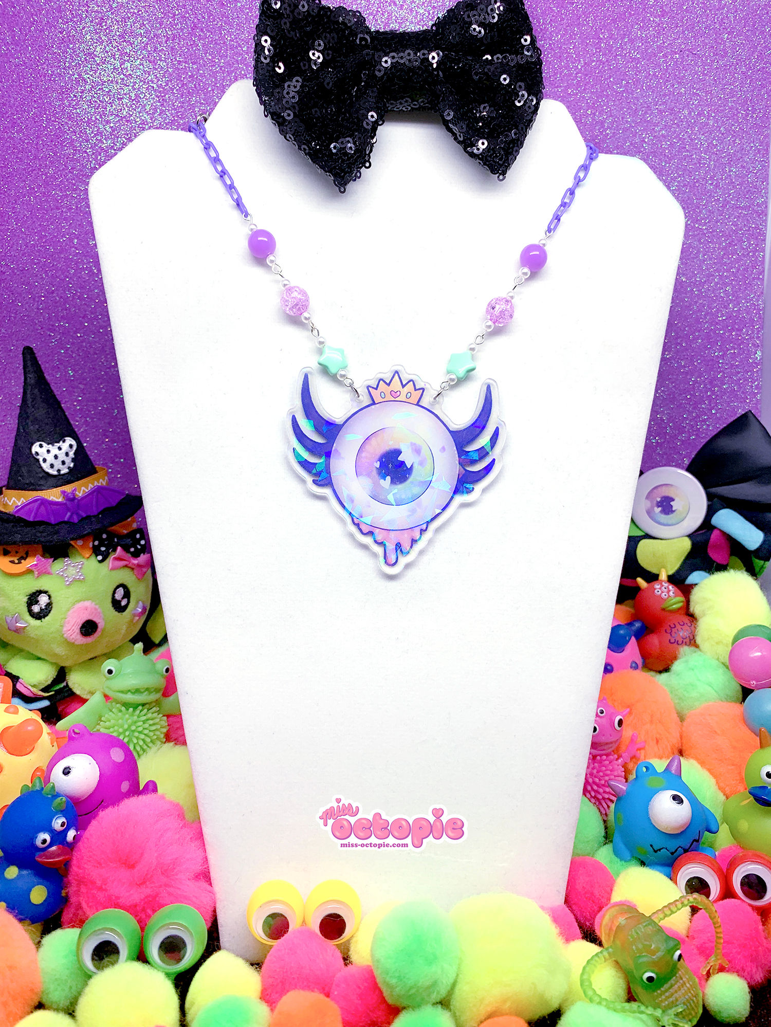 "EyeLash" Holographic Large Necklace