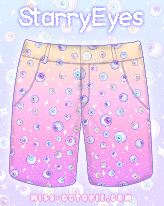 Thumbnail: "Starry Eyes" Zipper Long Shorts