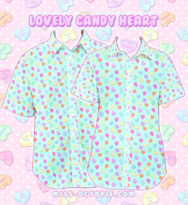 Thumbnail: "Lovely Candy Heart" Button-Up Shirt