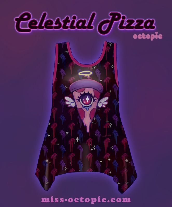 Thumbnail: "Celestial Pizza" Side Flare Tank Top