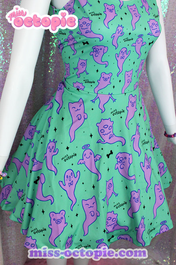 Thumbnail: "Lil' Ghosties" Sleeveless Skater Dress