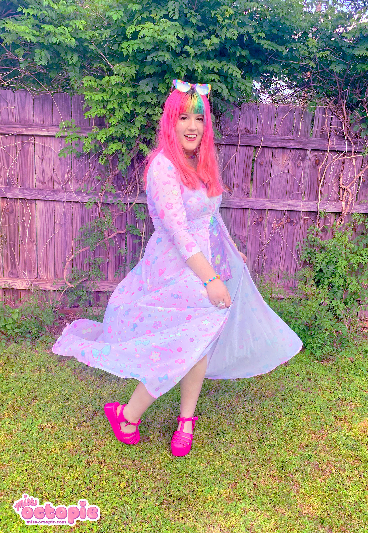 "AlpacaCorn Fluff" Sheer Chiffon Button-up Maxi Dress