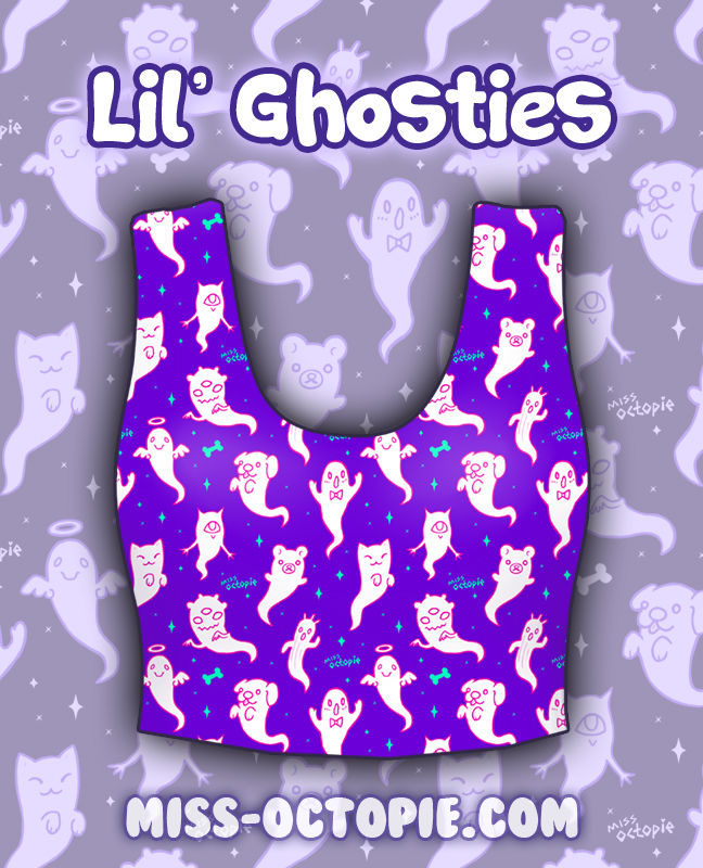 Thumbnail: "Lil' Ghosties" Crop Tank Top