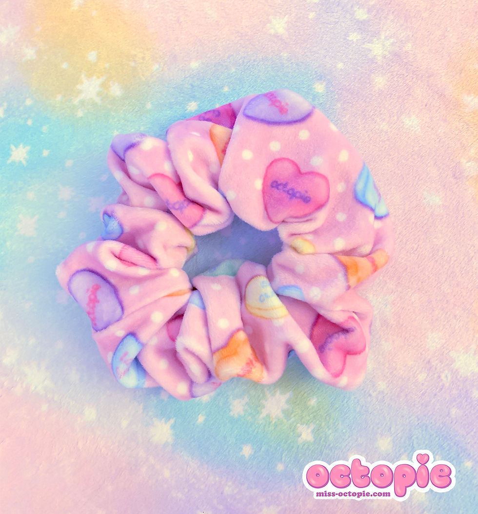Thumbnail: "Lovely Candy Heart" Velvet Scrunchie