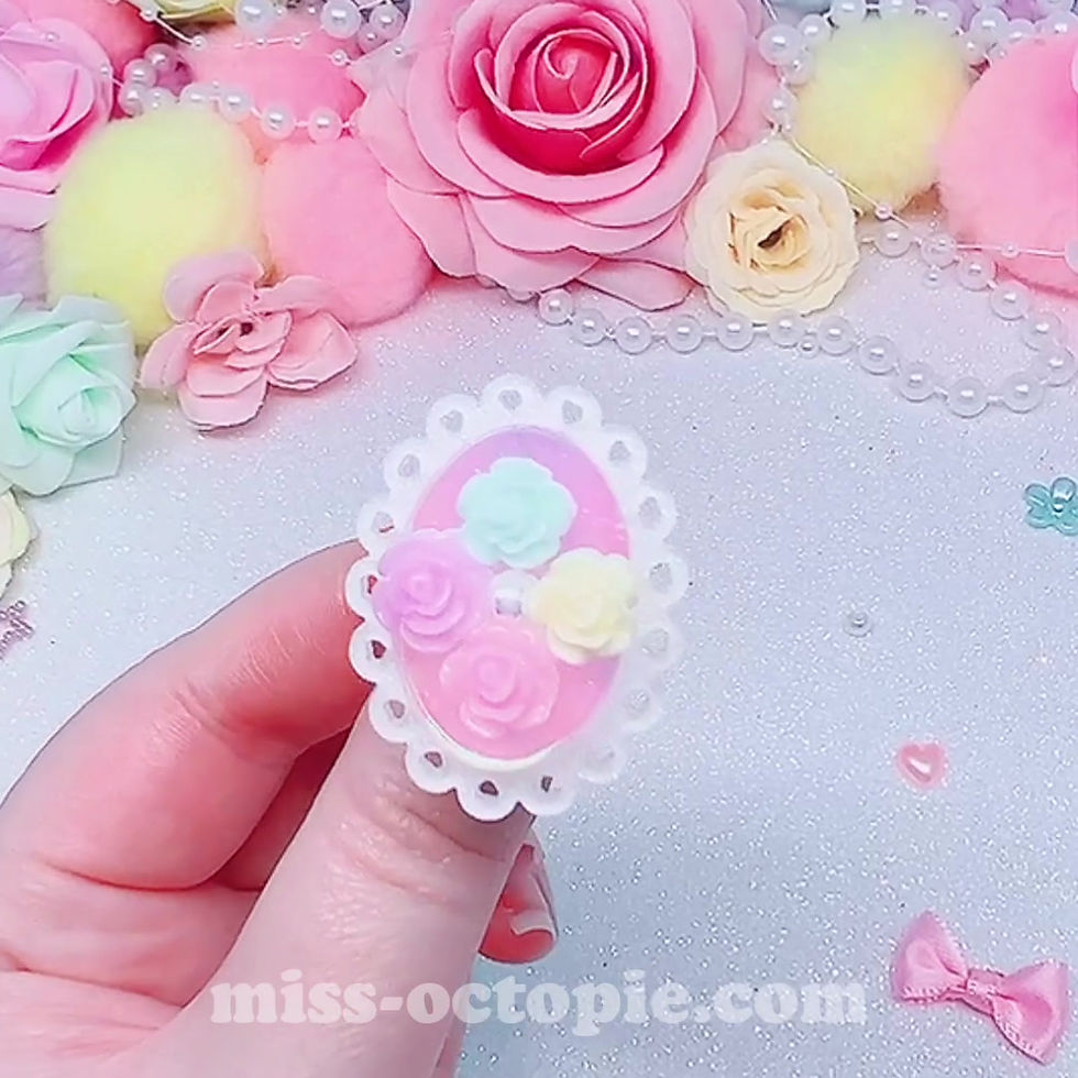 Thumbnail: Sparkle Rose Princess Iridescent Acrylic Ring