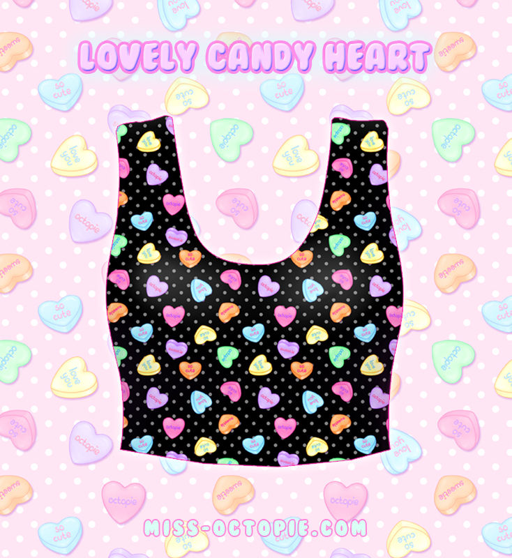 Thumbnail: "Lovely Candy Heart" Crop Tank Top