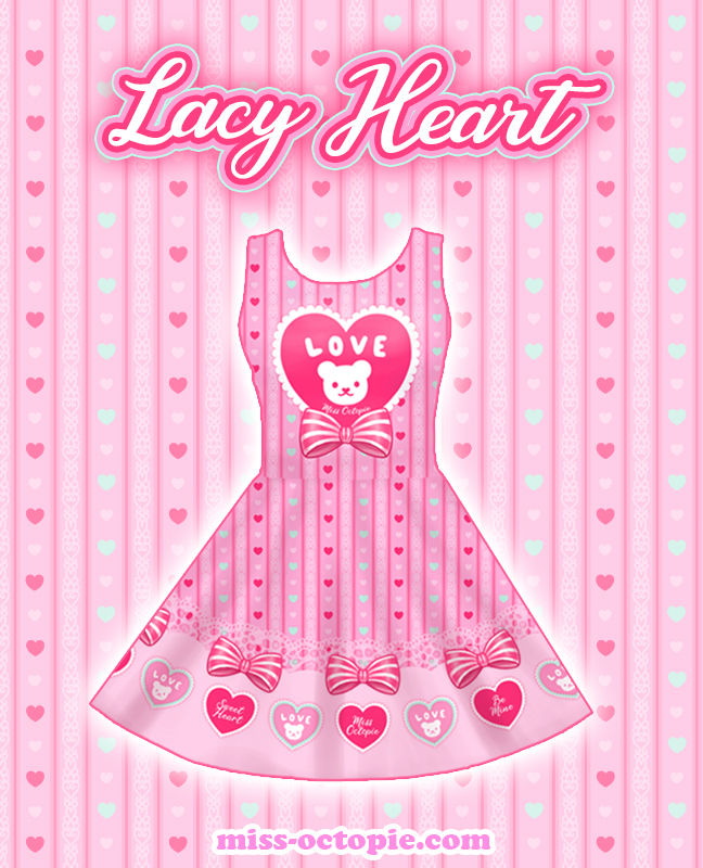 Thumbnail: "Lacy Heart" Sleeveless Skater Dress