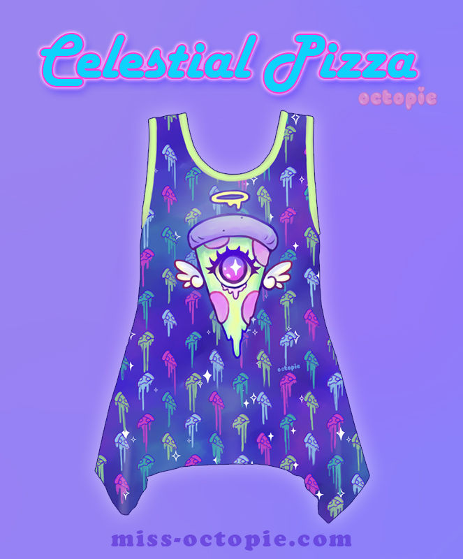 Thumbnail: "Celestial Pizza" Side Flare Tank Top