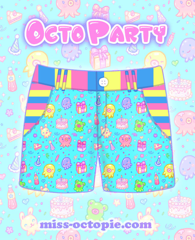 Thumbnail: "OctoParty" Zipper Shorts