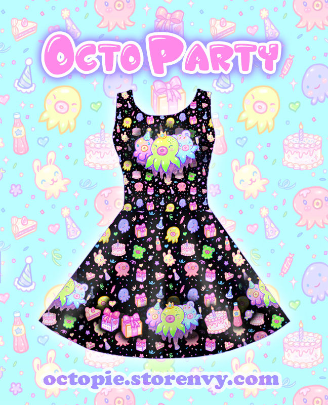 Thumbnail: "OctoParty" Sleeveless Skater Dress