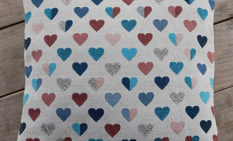 coussin déco coeur