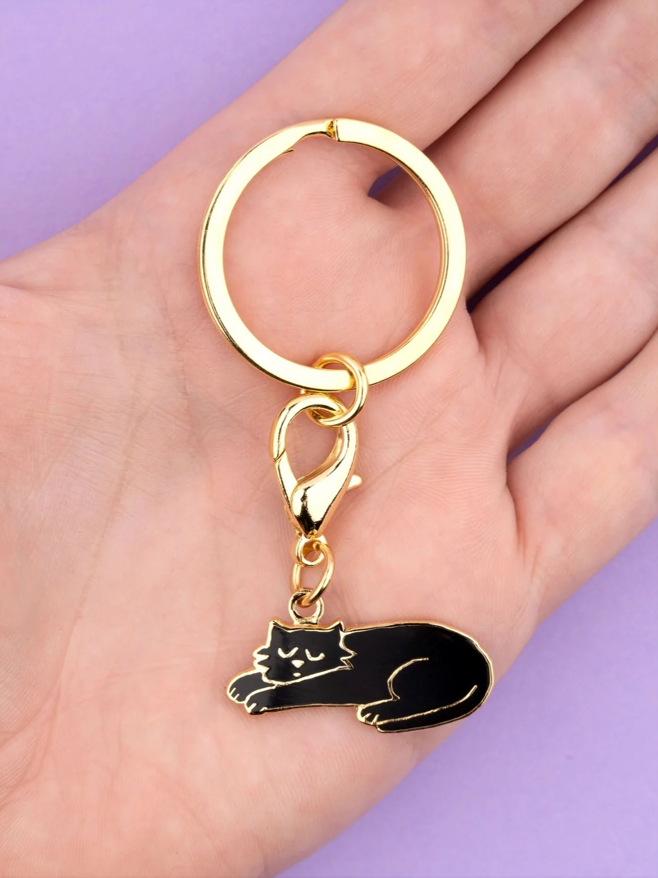 CouCou Suzette - Portachiavi/Medaglietta Gatto nero