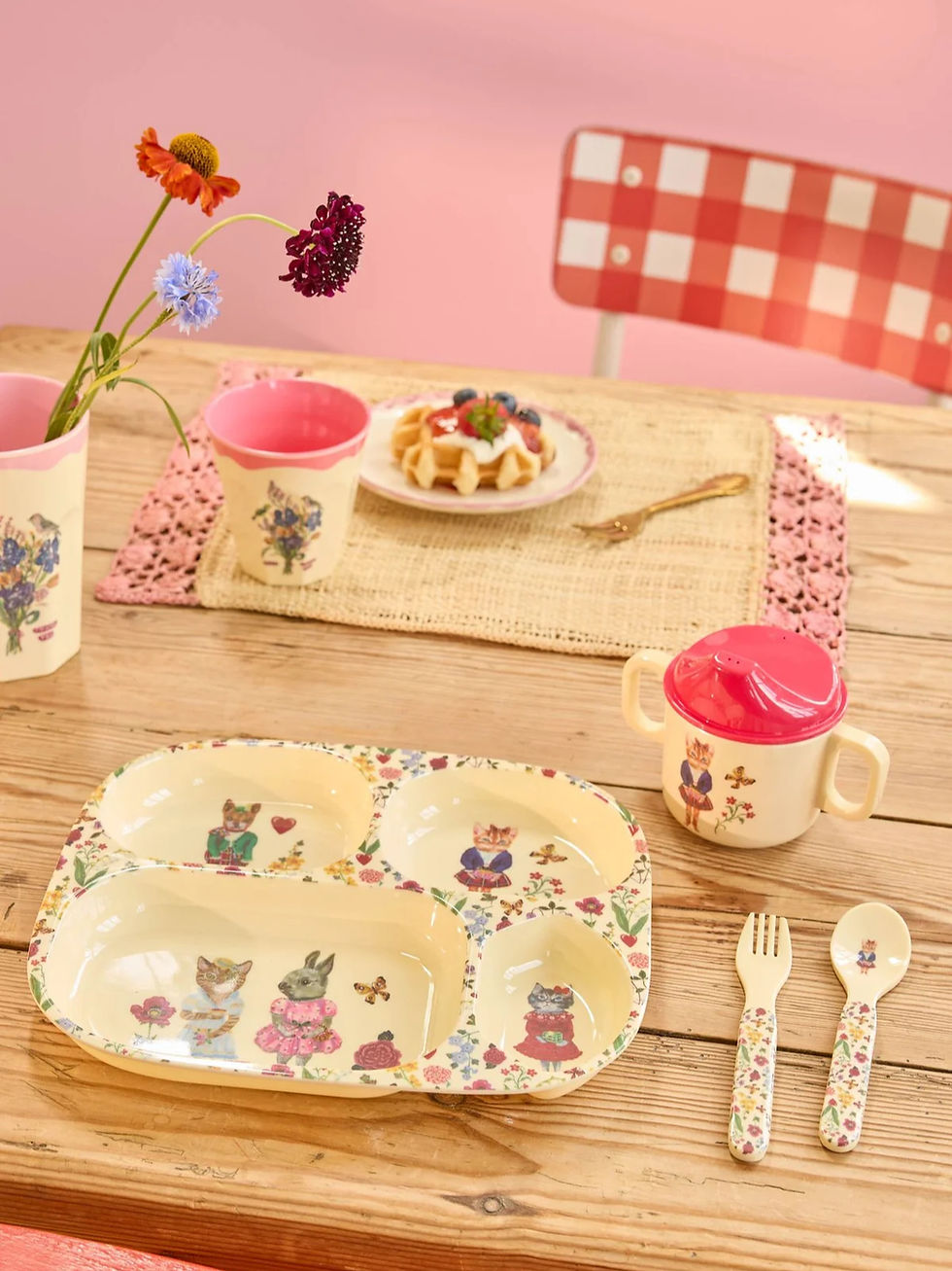 Miniatura: RICE - Set pappa, vassoio, posate, tazza "Nathalie Lètè"
