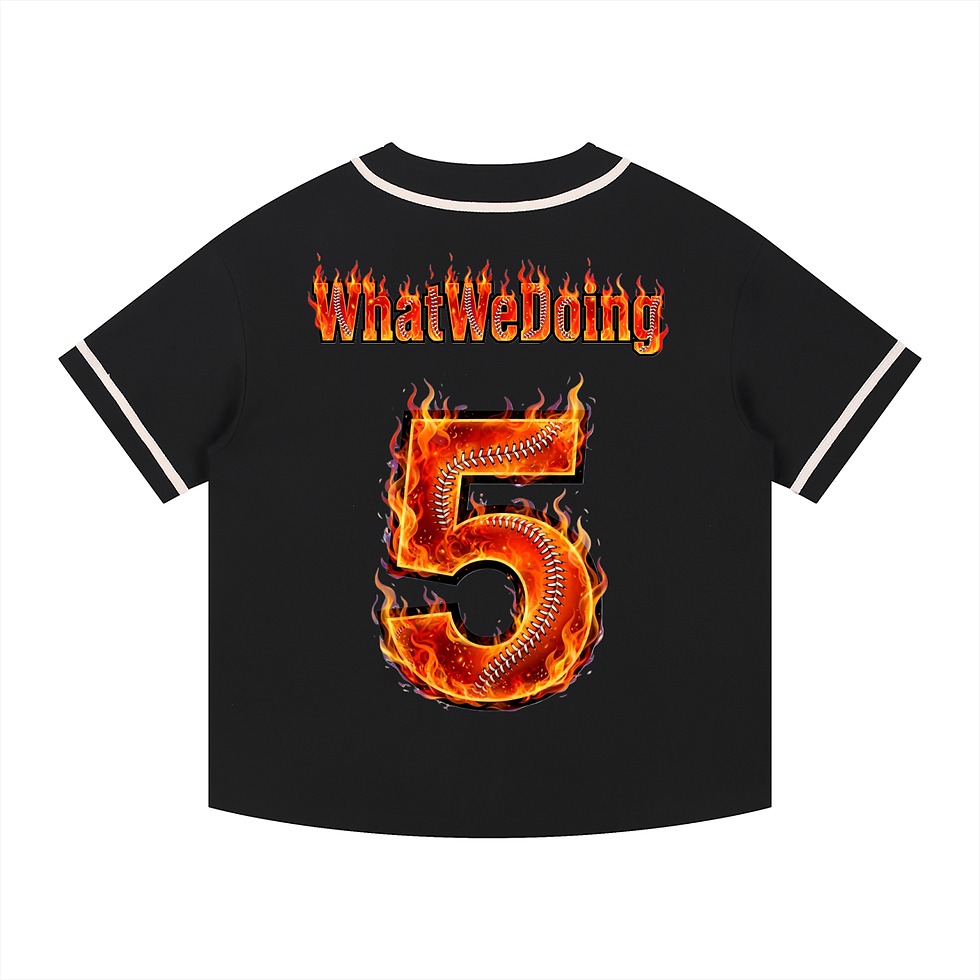 Thumbnail: What we doing, Fire  Baseball Jersey