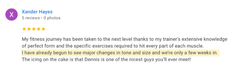 My fitness journey has been taken to the next level thanks to my trainer's extensive knowl