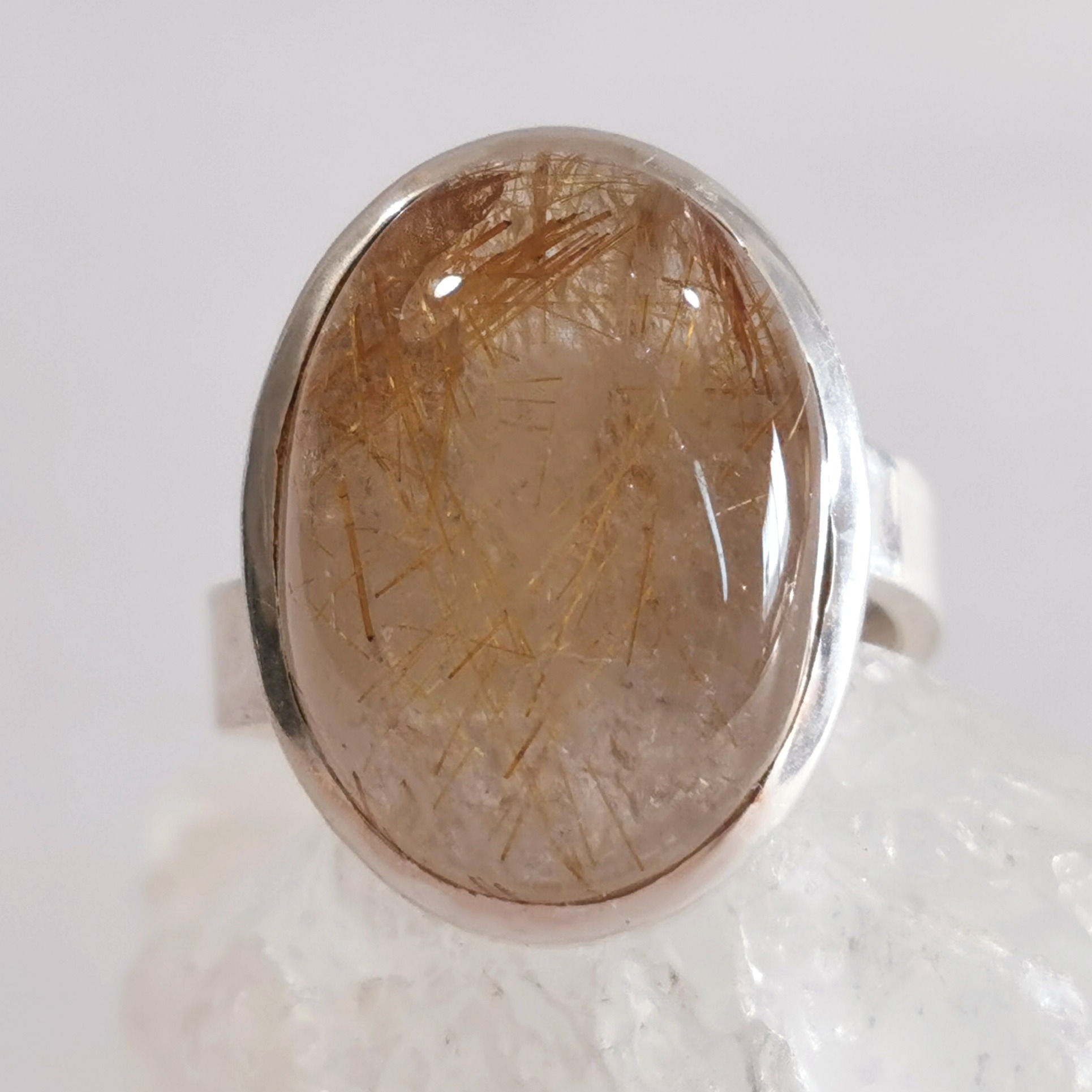 Golden Rutilated Quartz Ring