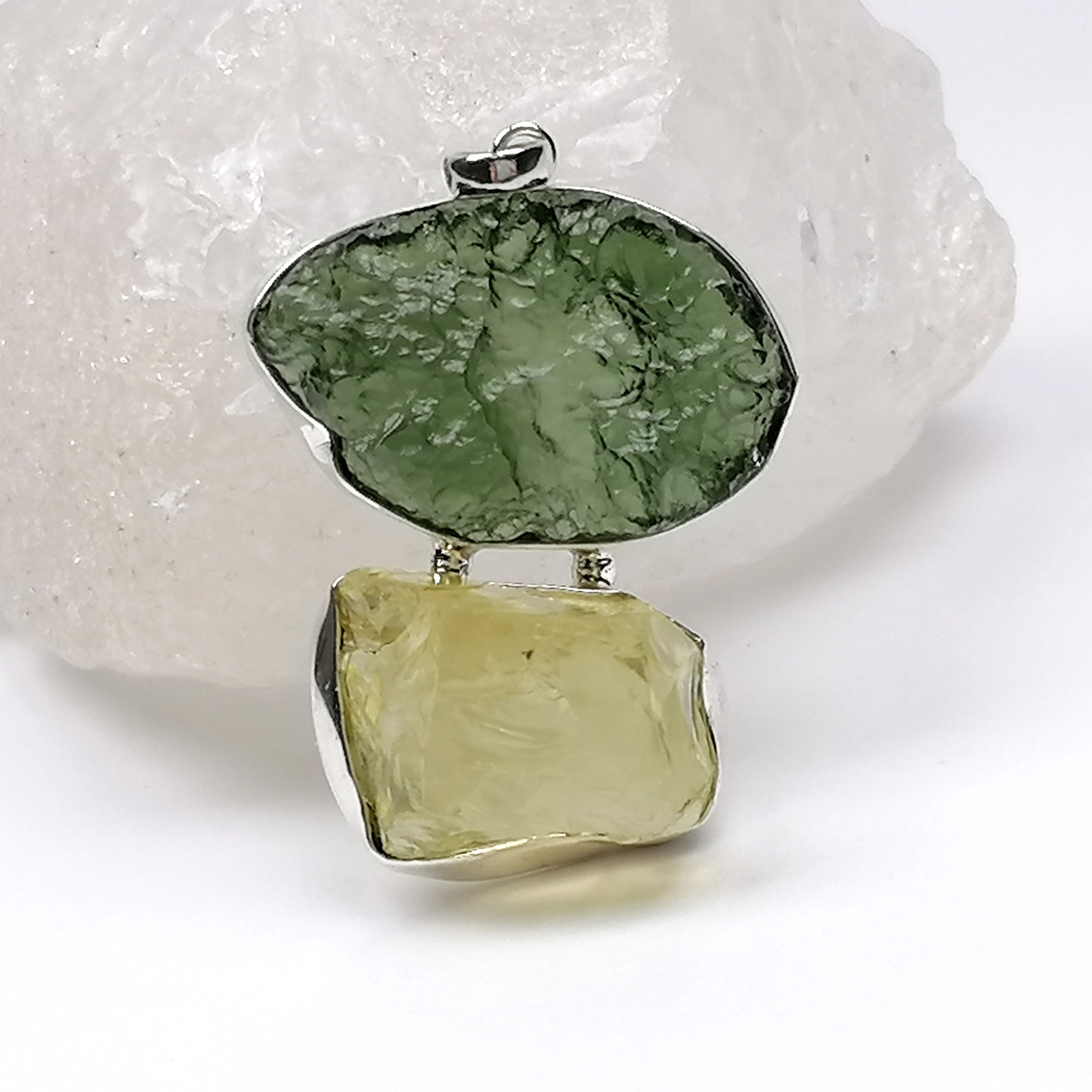 Moldavite & Lemon Quartz - "Divine"