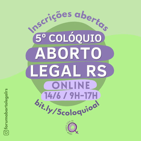 Abertas as inscrições para o 5º Colóquio Aborto Legal RS,