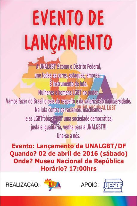 Lançamento UNALGBT-DF