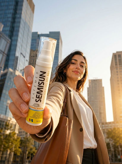 SEMISUN unscreen for all skin types, lightweight facial sunscreen, non-greasy SPF 50 gel, sunscreen for dark spots, broad spectrum UVA UVB protection