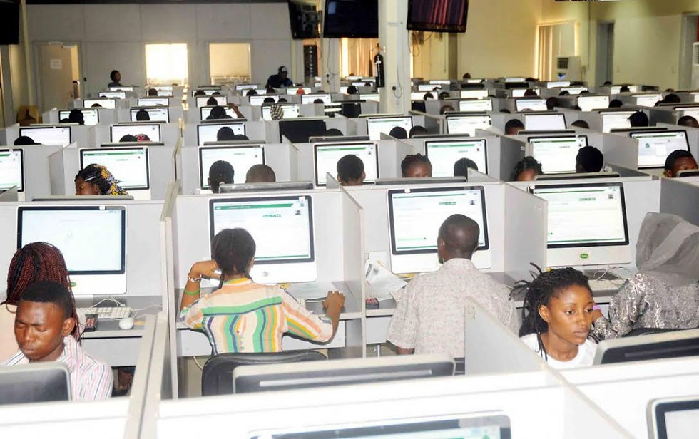 Students sit for JAMB exam